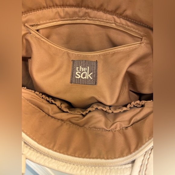 The Sak Landis Multi-Color Leather Tote in Cream, Brown, Green - Picture 9 of 10